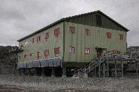 Solar panels on Bransfield House, Rothera research station