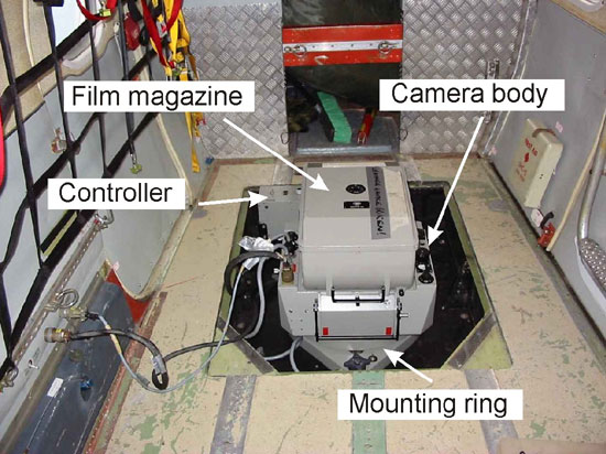 Zeiss RMK camera in a BAS Twin Otter aircraft