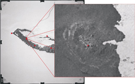 Identification of survey points on an aerial photograph