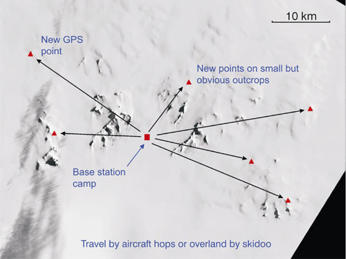 Strategy for GPS survey fieldwork in Ellsworthland