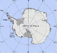 Map showing the location of Pine Island Glacier