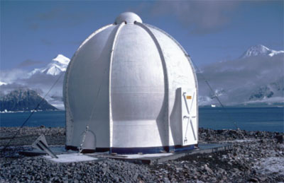 The ARIES satellite reception facility at Rothera