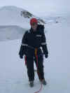 Full climbing gear to descend the wind-scoop