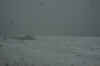 The view south in moderate snow