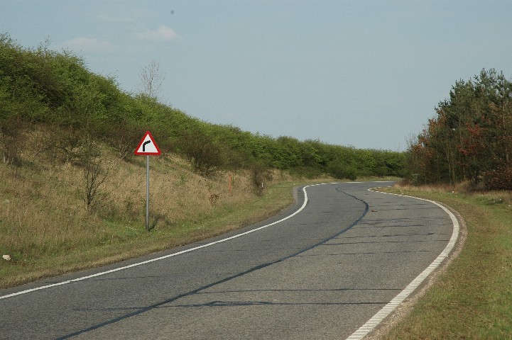 Near the middle of the north verge