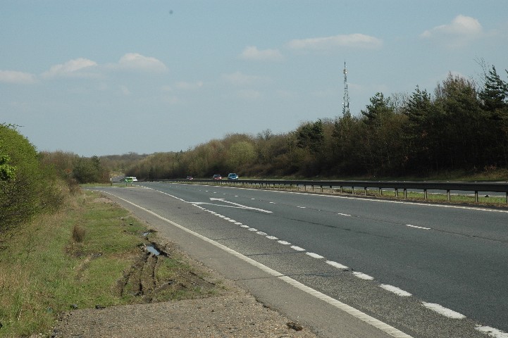 The start of the north verge is at the edge of the concrete pad