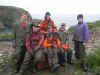The team after a day's fieldwork at the Macaroni penguin colony